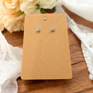Gold Plated Rhinestone Stud Earrings